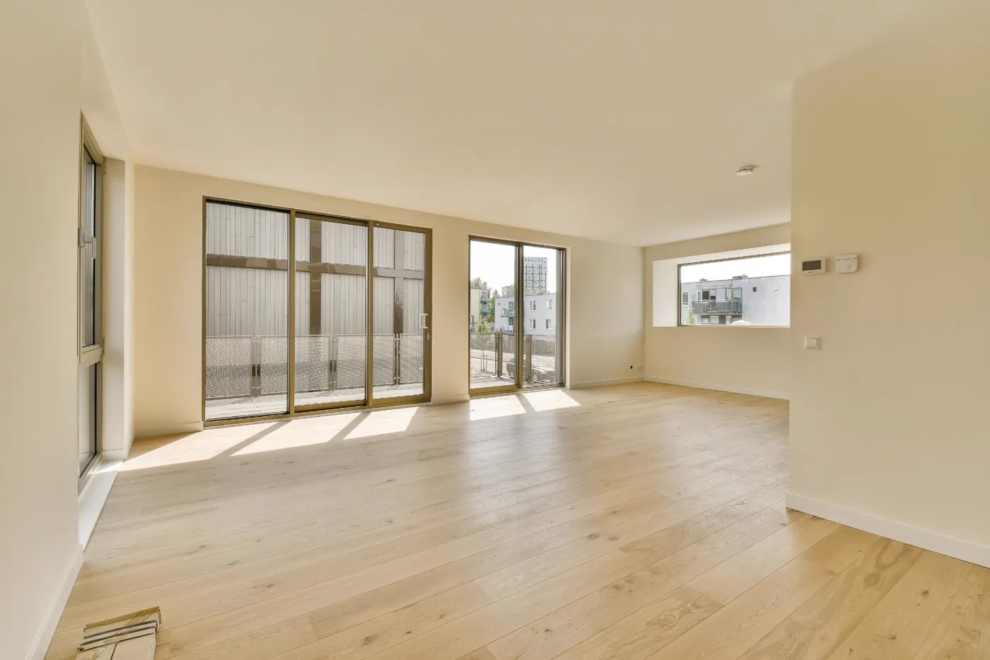 Light-filled living room in a Sunshine Coast property before move-in